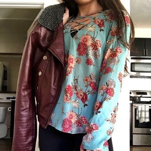 F21 Floral Blouse